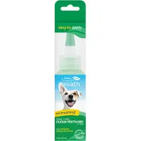 Tropiclean 2 oz Fresh Breath Oral Care Gel til kæledyr, Ingen børstning nødvendig, Let berøringsfri applikator, Hjælper med plak og tandsten