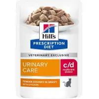 Hill's Pet Nutrition c/d - Urinary Stress - Feline - Kylling - måltidspose 24 x 85 g