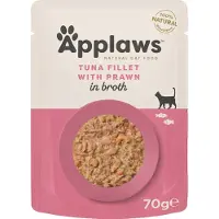 Applaws Cat - Tuna Fillet & Pacific Prawn in Broth - 12 x 70 g
