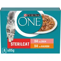 Malanico En Sterilcat Oksekød Laks Kylling Kalkun 40x85g Vådfoder Til Kat