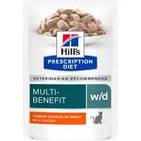 Hill's Pet Nutrition Prescription Diet w/d Multi-Benefit - Feline - Kylling - 12 x 85 g
