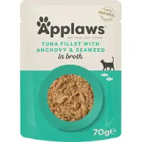 Applaws Natural i bouillon 12 x 70 g - Tun med ansjoser