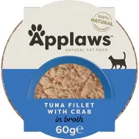 Applaws Cat - Tunfyldte & Krabbe Potte - 10 x 60 g
