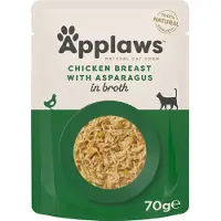 Applaws Natural i bouillon 12 x 70 g - Kyllingebryst med asparges