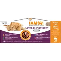 IAMS Delights Land & Sea Collection 48 x 85 gram poser kattefoder