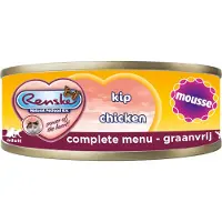 Renske Mousse Vådfoder - Kattemad - Kylling - 24 x 70 g