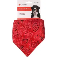 Flamingo Halsbånd med Bandana - Rød - L