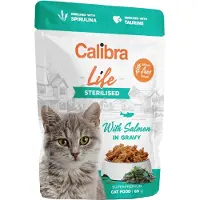 Calibra Life Pouch Steriliseret Laks I Sauce 28x85g Vådfoder Til Kat