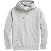 Ralph Lauren Polo Ralph Laurentil mænd. 710766778006 RL grå fleece-sweatshirt med hætte (S), Casual, Bomuld