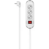 Hama 00223032, 3 AC stikkontakt(er), 3 m, Ledningsført, Hvid, 355 mm, 95 mm