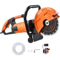 Vevor 9"/22,9 cm elektrisk betonsav våd-/tørsav med vandpumpe og klinge