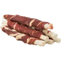 Trixie Denta Fun Marbled Beef Chewing Rolls - 17 cm - 3 stykker/140g