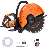 Vevor 16"/40,6 cm elektrisk betonsav våd-/tørsav med vandpumpe og klinge