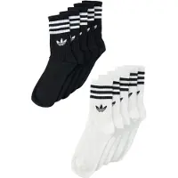 Adidas Sokker '3-STRIPES CREW 10 PAIRS' sort / hvid