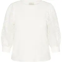 KAFFE CURVE Bluse 'KCBella' naturhvid