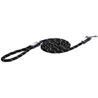 Rogz Rope Line Fixed Lead - Sort - 180 cm / 6 mm