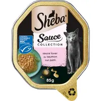 Sheba Sauce Lover med laks vådfoder til katte (bakker 85 g)