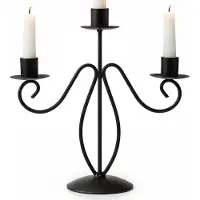 Home Styling Collection tredobbelt lysestage i metal, 22 cm