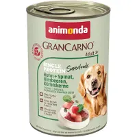 Animonda GranCarno Adult Single Protein Superfoods 6 x 400 g - Kylling & spinat, hindbær, græskarfrø