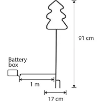 Luca Lighting Jule neon jord spotlight grønt træ inkl. LED med timer IP44 - Fura