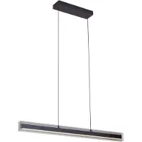 QAZQA Moderne pendellampe sort med røgglas inkl. LED Easylift - Catch