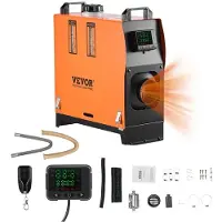 Vevor Diesel Luftvarmer, 12-24V 5-8KW, Hurtigopvarmende Diesel Parkeringsvarmer med Fjernbetjening og Digitalt Farvedisplay, Lav Støj, Stemmemeddelelse, Til RV, Lastbil, Campingvogn, Varevogn, Båd og