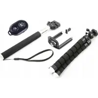 Xrec Selfiestang 4-i-1 / stativ fleksibel / fjernbetjening / monopod / holder til telefon / smartphone