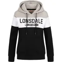 Lonsdale Sweatshirt 'Penbryn' grå / sort / hvid