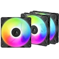 Arctic P14 Pro Reverse A-RGB (3-pack) - Kabinet køler - 140mm - Sort med RGB LED lys