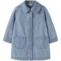 Name it Kjole blue denim / pastelgrøn / hvid