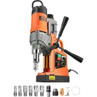 Vevor magnetisk boremaskine, 1450W motor, 2 tommer borediameter, 2878 lbf bærbar elektrisk magnetboremaskine, med 6 kernebor, variabel hastighed, boremaskine til metaloverflader, boligforbedringsindus