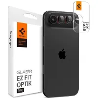 Spigen Optik Pro L-serie, 2-pak iPhone Air-skærmbeskyttelsesglas – sort og rød