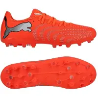 Puma Future 9 Play MG Unleashed - Rød/Hvid/Sort/Silver - Multi Ground (MG), størrelse 43