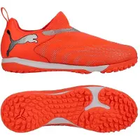Puma Future 9 Match Laceless Mid + TT Unleashed - Rød/Hvid/Sort/Silver Børn - Turf (TF), størrelse 37½