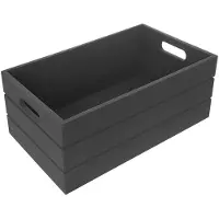 Usorteret ORION træskrin sort dekorativ opbevaring 26 x 16 cm