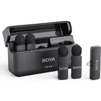 Boya BY-V4D, Clip-on mikrofon, 20 - 20000 Hz, 16 Bit, 48 kHz, 80 dB, Trådløs