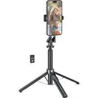 Hoco K21 selfie-stick med trådløs fjernbetjening tripod, sort