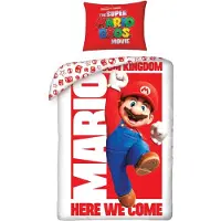 Tinisu Super Mario Bros Movie Sengetøj 140 x 200 cm - 100 procent bomuld