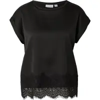 Vila Ellette Full Satin Lace Top Kortærmet Bluse