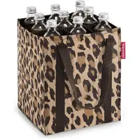 Reisenthel bottlebag, Flaske taske, Sort, Brun, Polyester, Mønster, 240 mm, 240 mm