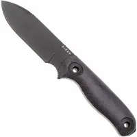 Kizer Cutlery Drop Bear Fix 3, 1101A3, Black 1095 Carbon Steel, Black Micarta bushcraft knife, Azo design