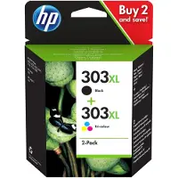 HP 303 XL 3-farver & sort Blækpatron 2-pack