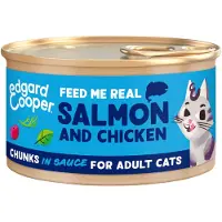 Edgard & Cooper - Free-Run Chicken and Salmon Chunks in Sauce - 18 x 85 g