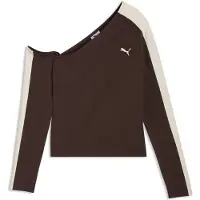 Puma T7 Asymmetric Top Women, Clothing, Chocolate Brown, XS