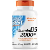 Doctors Best , Vitamin D3, 50 mcg (2.000 IU), 180 Softgels