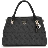 GUESS Håndtaske 'NOELLE II LUXURY SATCHEL' mørkebrun / grafit