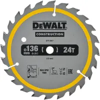 DeWalt Dt1947-qz Rundsavsklinge Til Træ 136x10 Mm