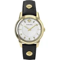 Versace SP Dameur VEPX01021 Greca Sølvfarvet/Læder Ø38 mm