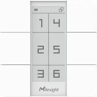Milesight LoRaWAN CoWork smart scene-knap med e-ink-skærm WS156-868M