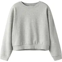 Name it Sweatshirt - Noos - NkfMille - Light Grey Melange - - 11-12 år (146-152) - Sweatshirt